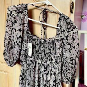 Anthropologie chiffon lace dress